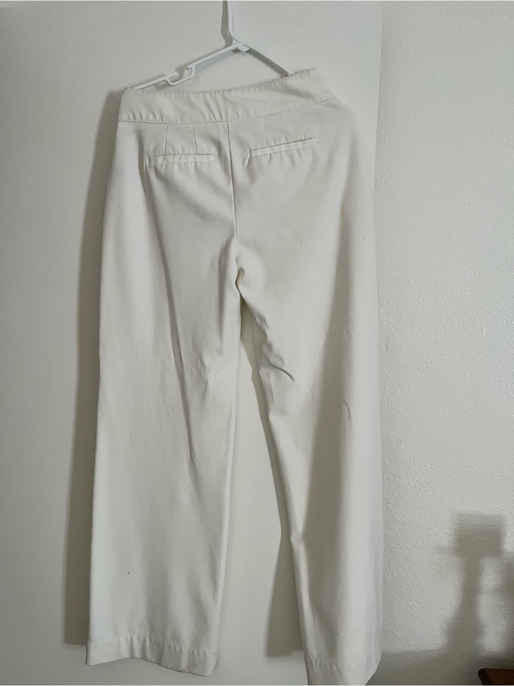 Jennifer Lopez Cream Wide-Leg Dress Pants